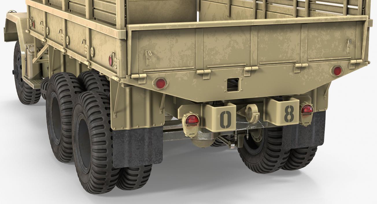 Cargo Truck M35 Desert Rigged 3D model