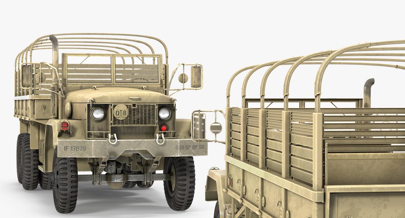 Cargo Truck M35 Desert Rigged 3D model