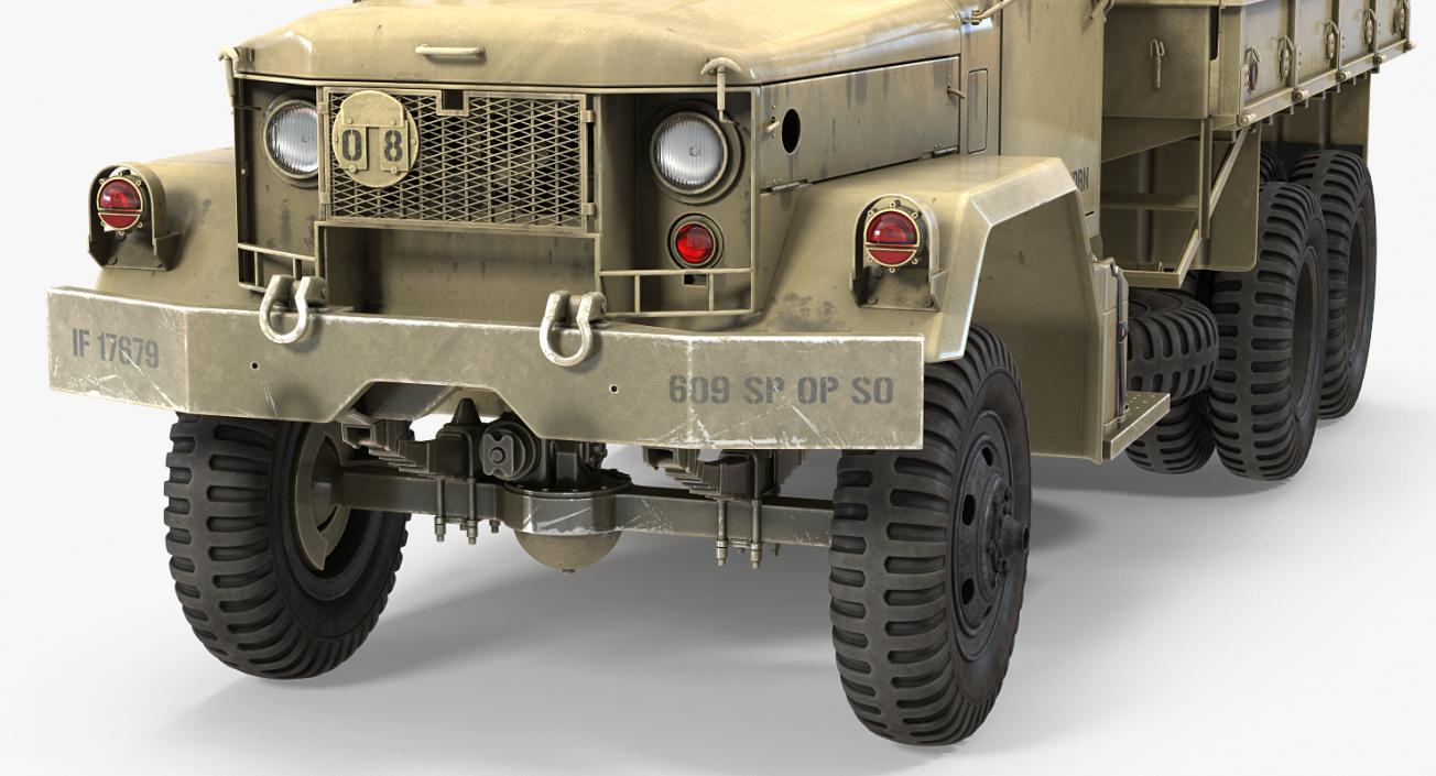 Cargo Truck M35 Desert Rigged 3D model