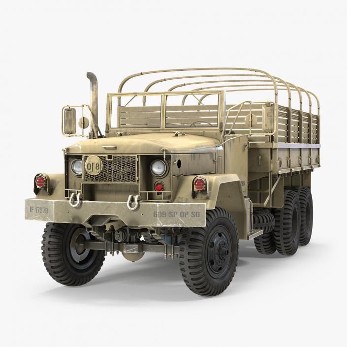 Cargo Truck M35 Desert Rigged 3D model