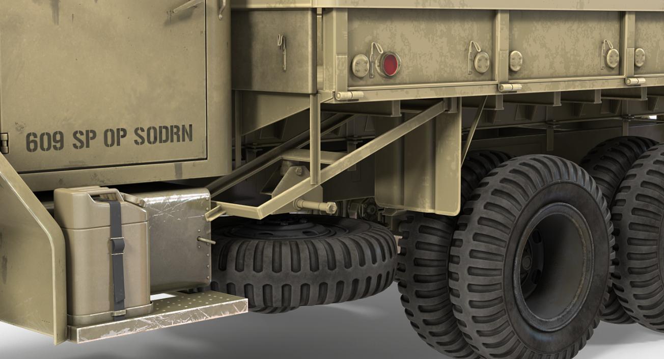 Cargo Truck M35 Desert Rigged 3D model