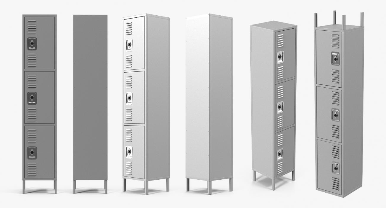 Steel Lockers Collection 3D model