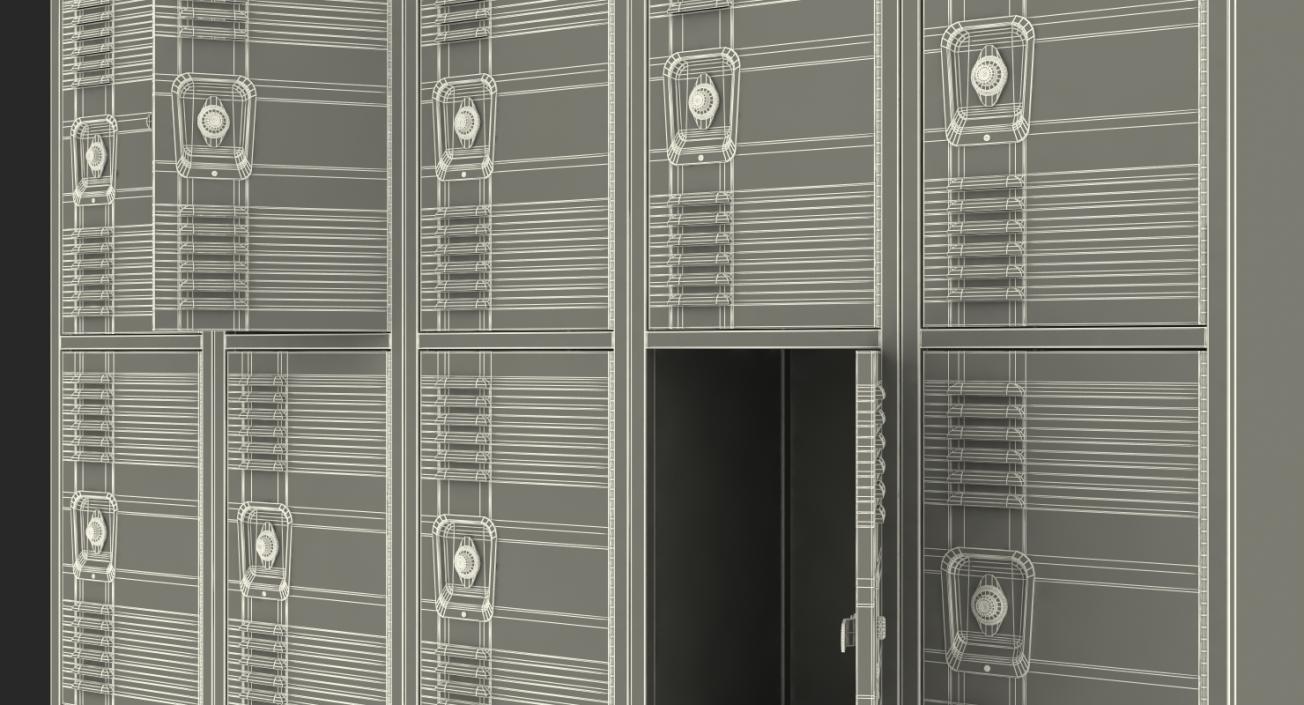 Steel Lockers Collection 3D model