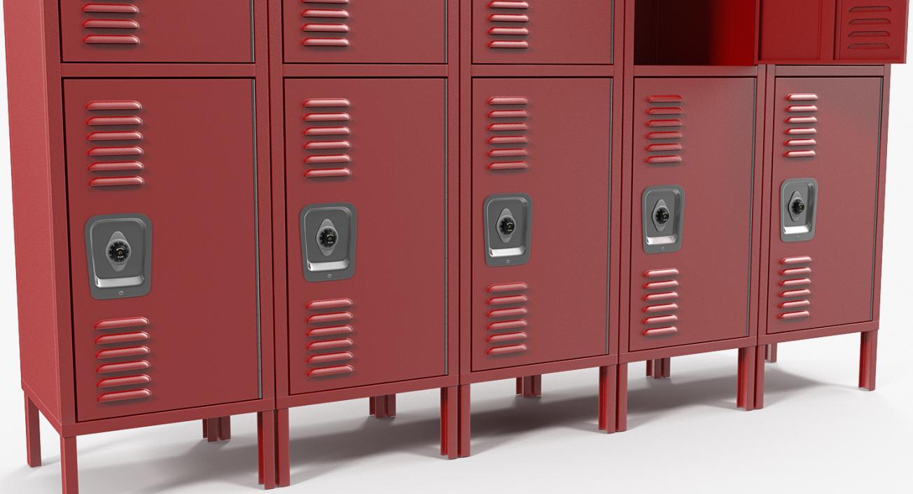 Steel Lockers Collection 3D model