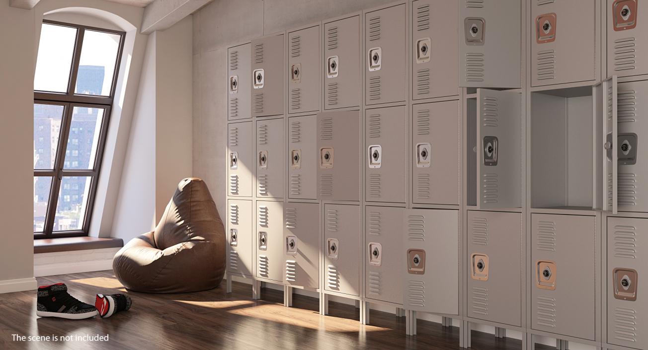 Steel Lockers Collection 3D model