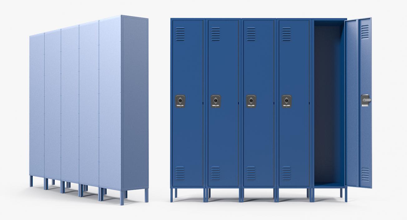 Steel Lockers Collection 3D model