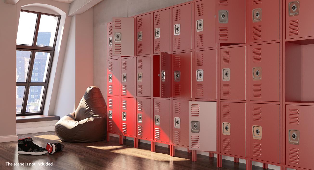 Steel Lockers Collection 3D model