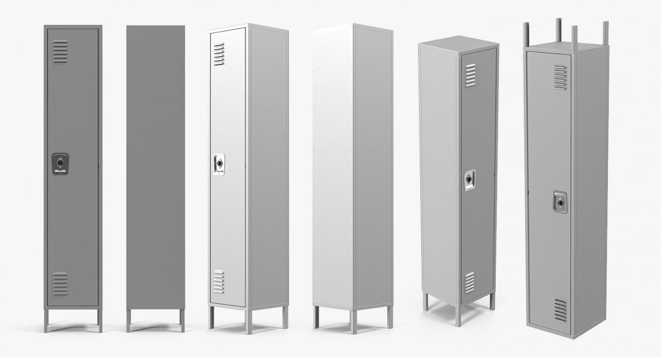 Steel Lockers Collection 3D model