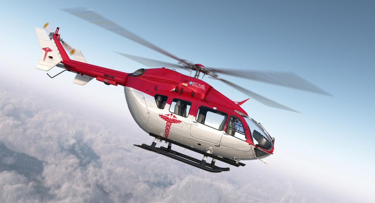 3D model Rigged Air Ambulance Helicopters 3D Models Collection 3