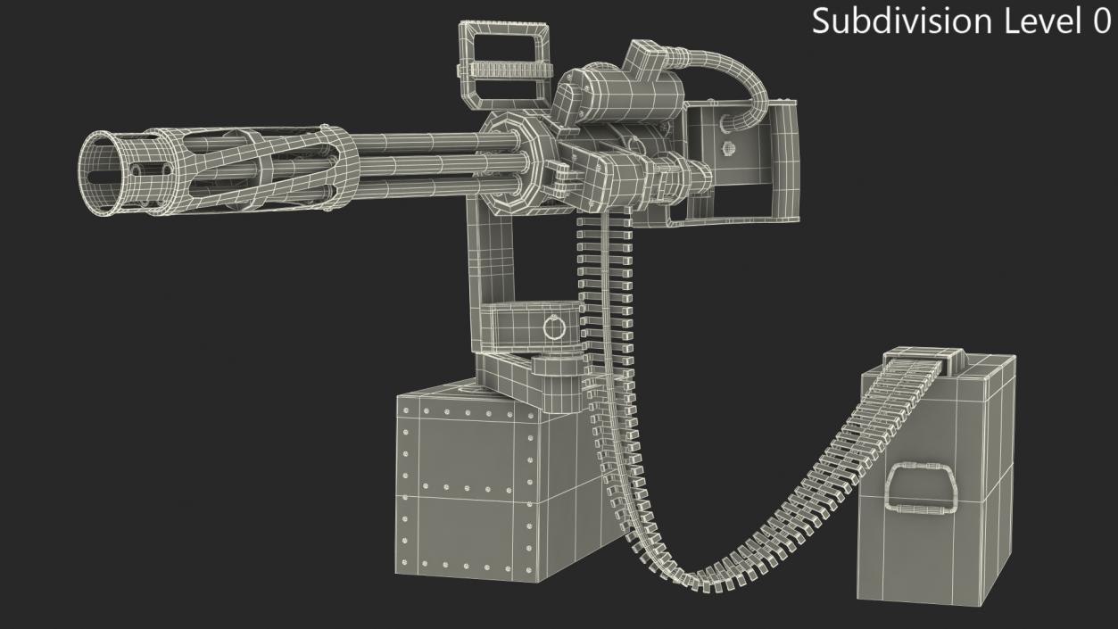 Six Barrel Gatling Gun 3D