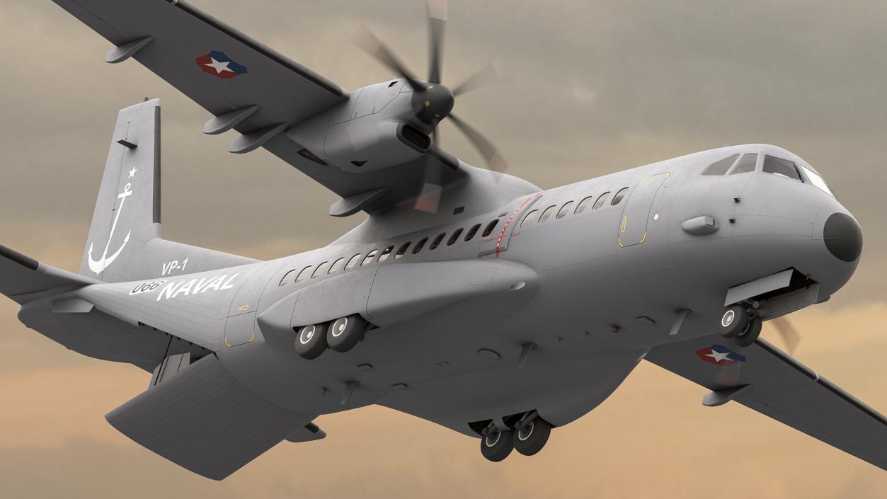 3D Airbus C295 Twin Turboprop Maritime Patrol Aircraft