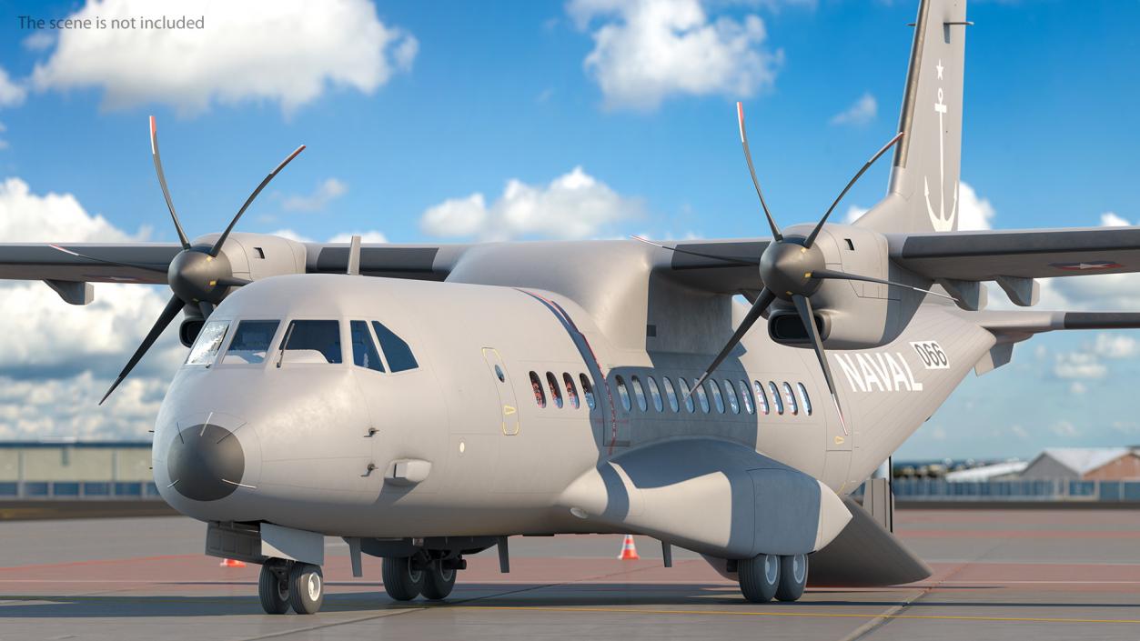 3D Airbus C295 Twin Turboprop Maritime Patrol Aircraft