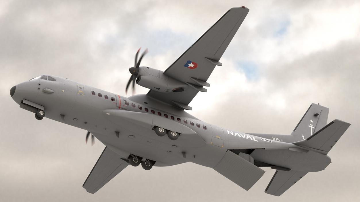 3D Airbus C295 Twin Turboprop Maritime Patrol Aircraft