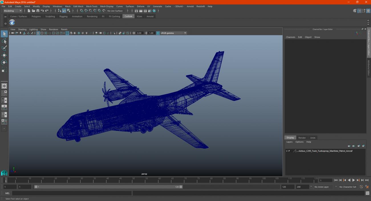 3D Airbus C295 Twin Turboprop Maritime Patrol Aircraft