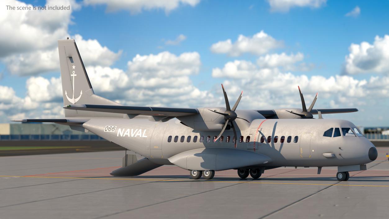 3D Airbus C295 Twin Turboprop Maritime Patrol Aircraft