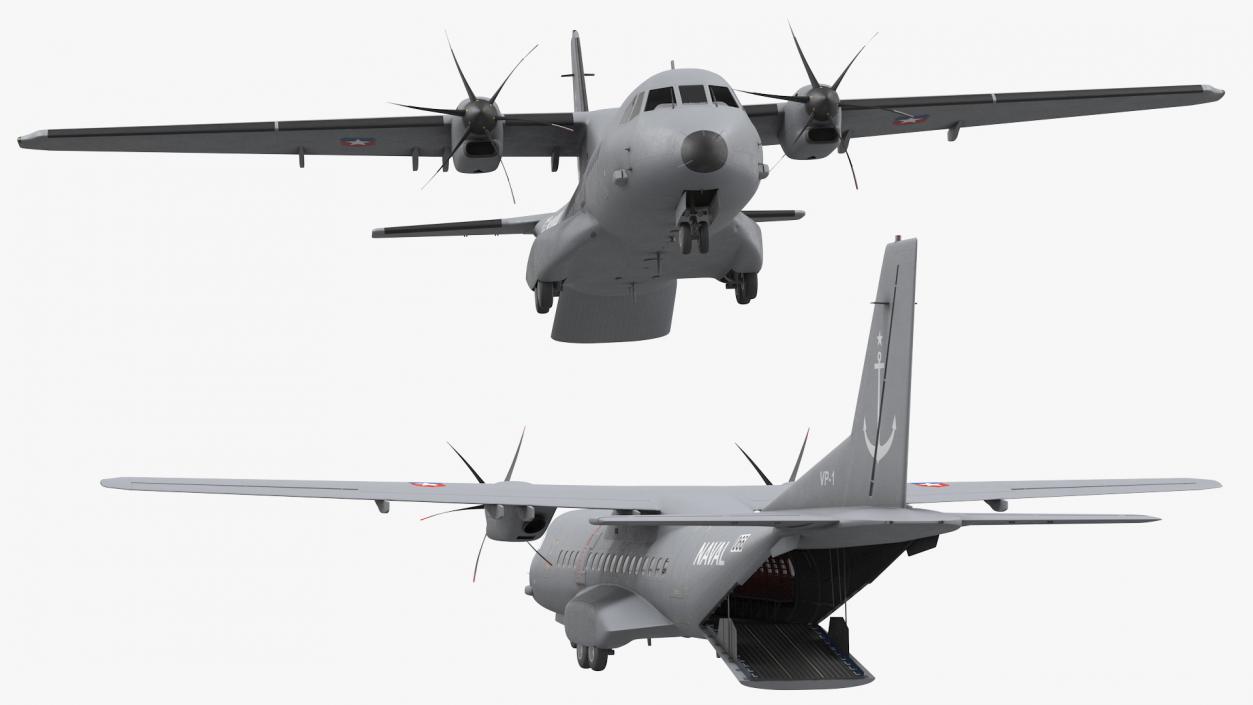 3D Airbus C295 Twin Turboprop Maritime Patrol Aircraft