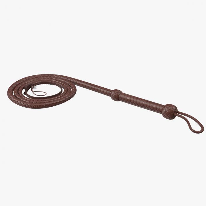 3D Cowboy Whip Brown Rigged for Cinema 4D model