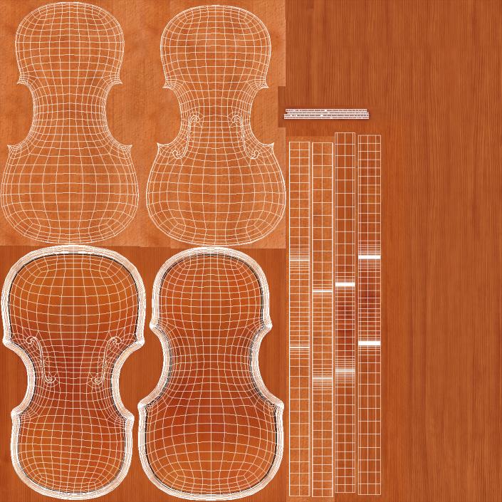 3D Violin Stringed Instrument