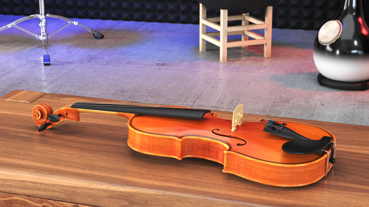 3D Violin Stringed Instrument