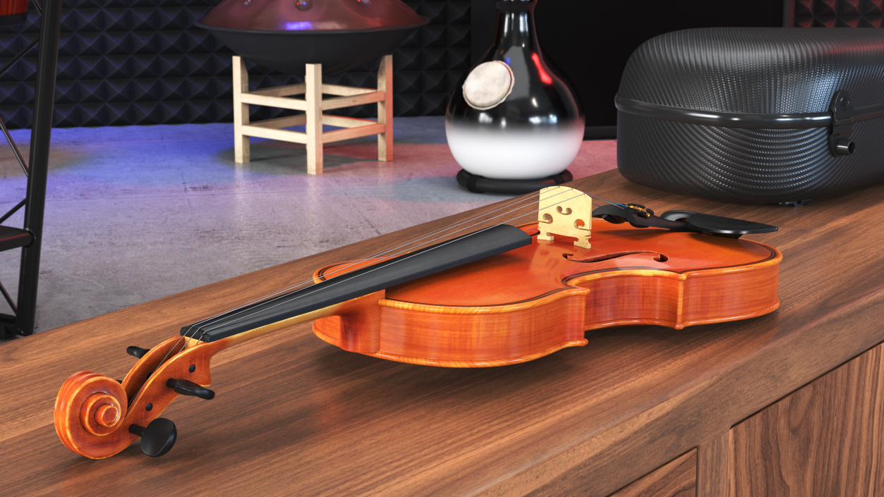 3D Violin Stringed Instrument