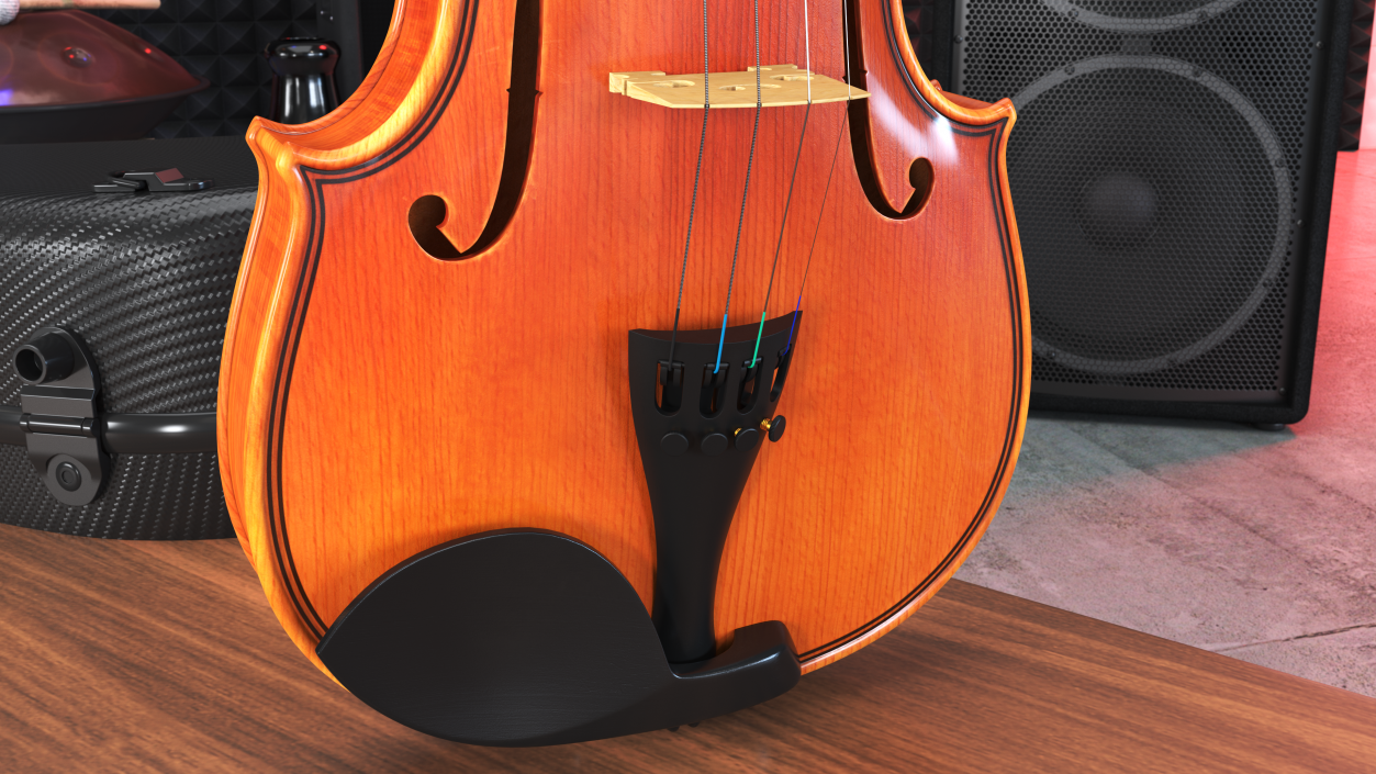 3D Violin Stringed Instrument