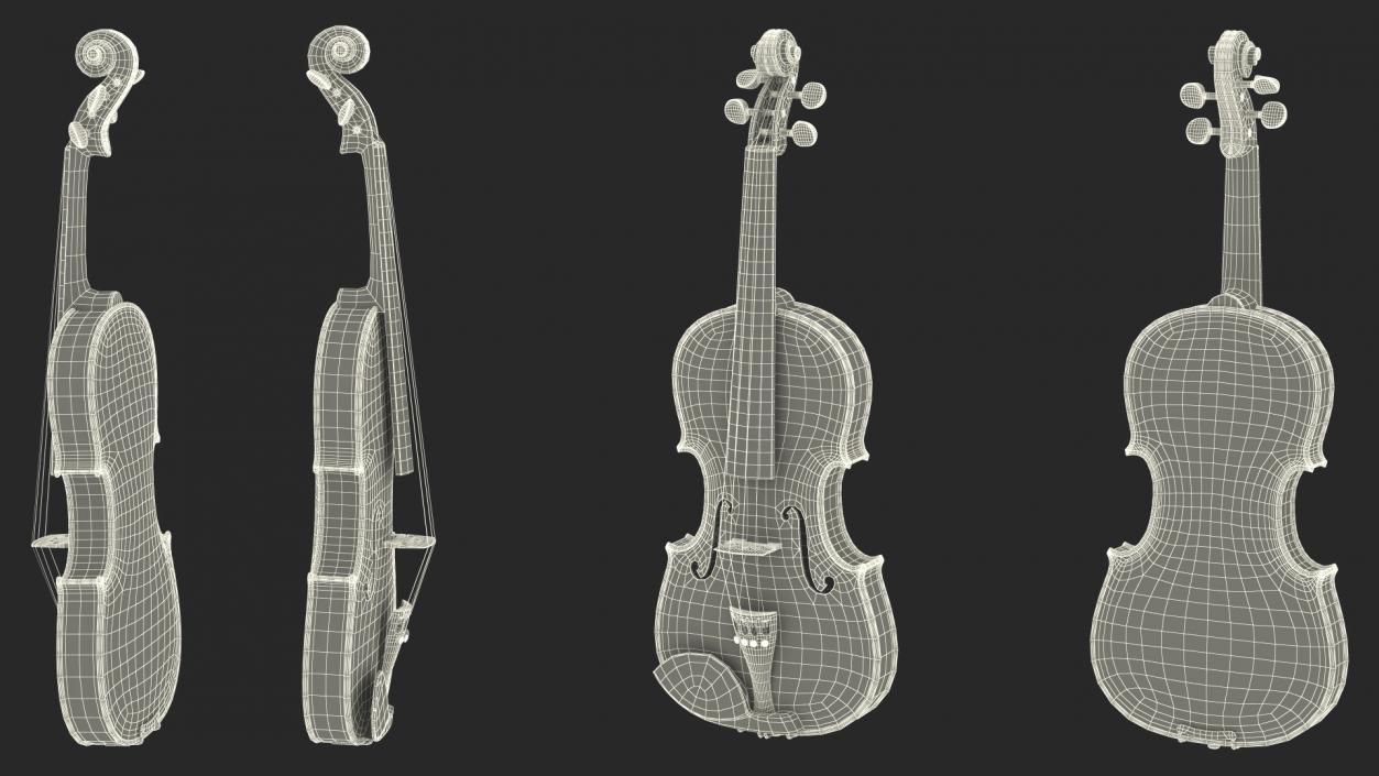 3D Violin Stringed Instrument