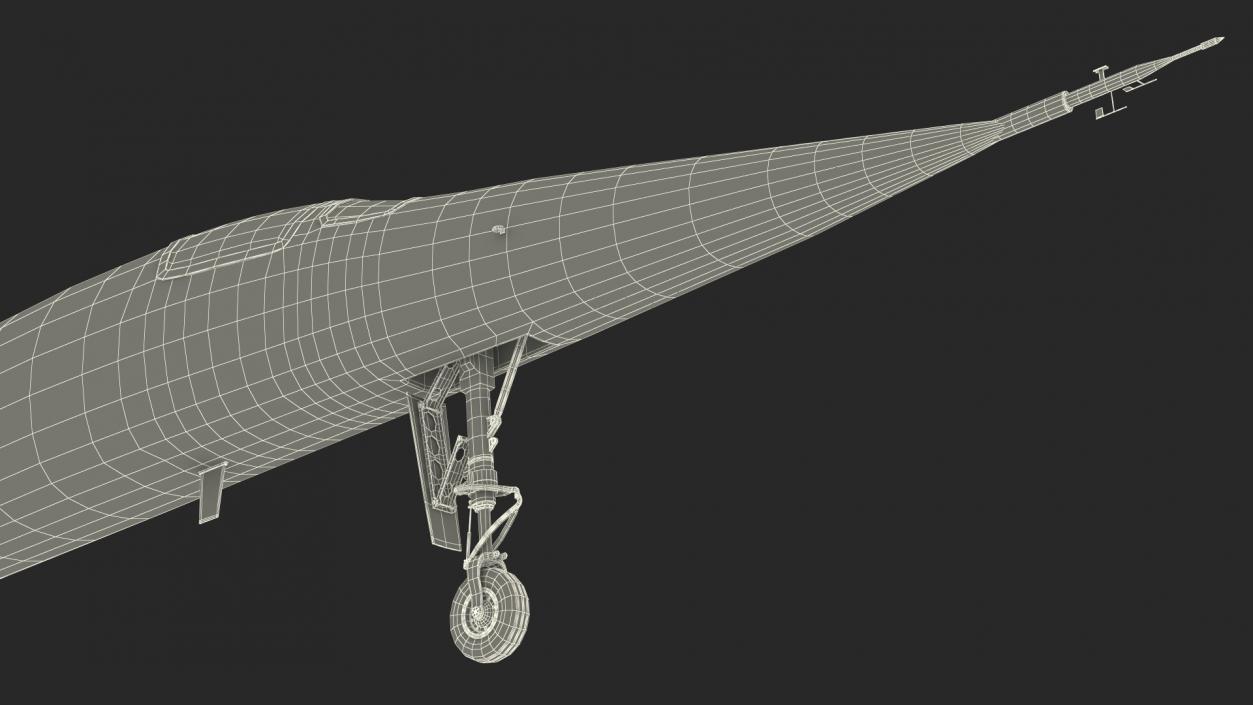 Experimental Supersonic Aircraft Boom XB-1 Rigged 3D model