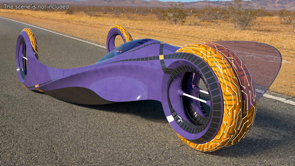 Futuristic Racing Supercar Concept 3D model