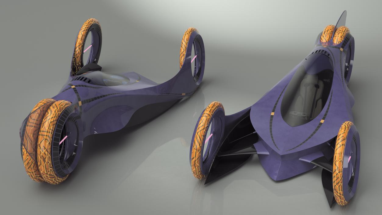 Futuristic Racing Supercar Concept 3D model