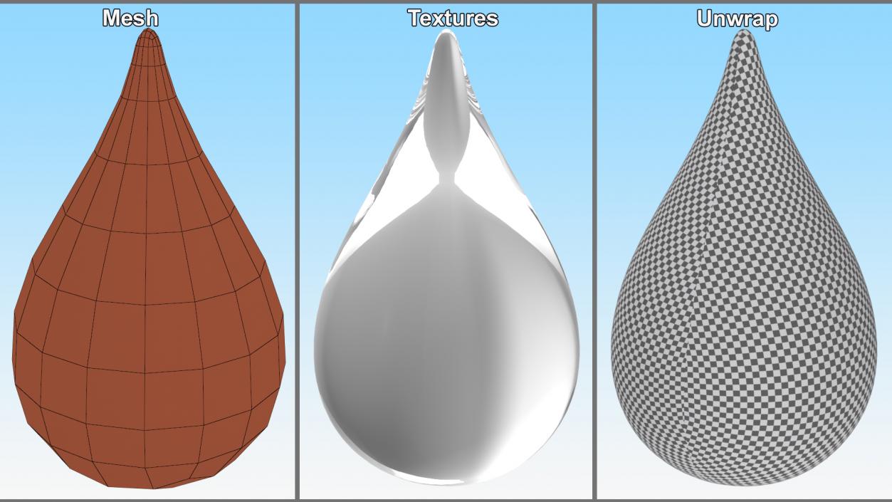 3D Water Droplet model