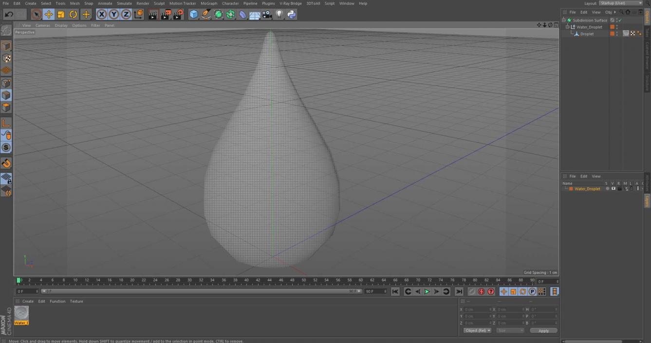 3D Water Droplet model