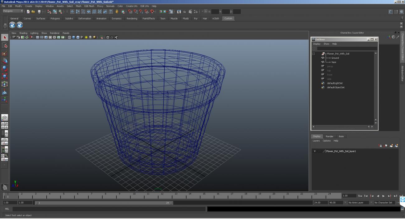 3D model Flower Pot With Soil