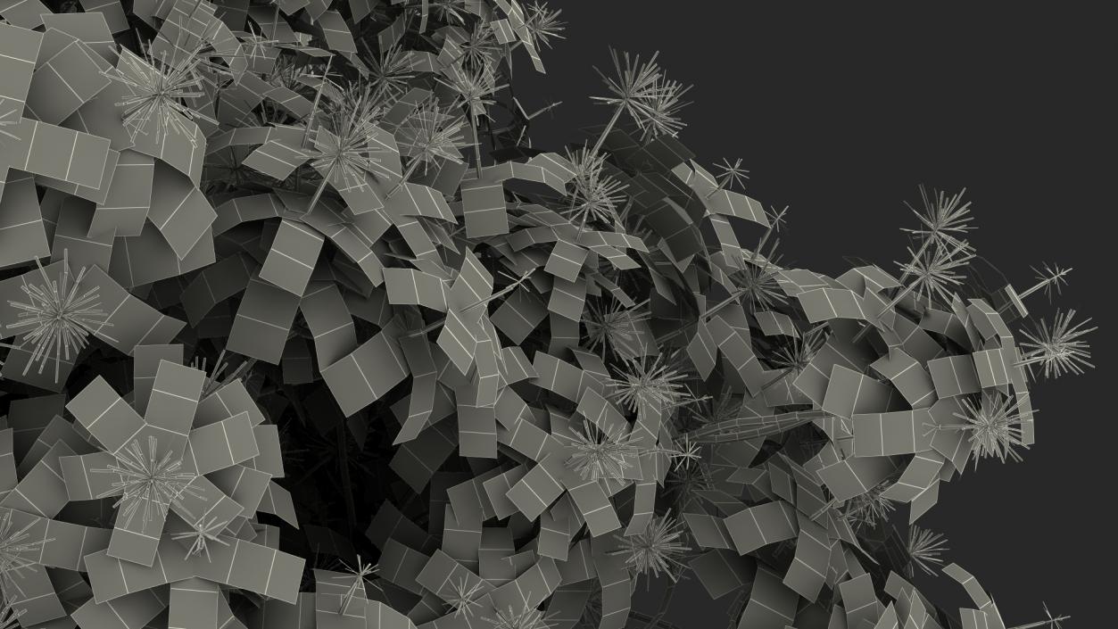 3D Rhododendron Foliage with Twigs