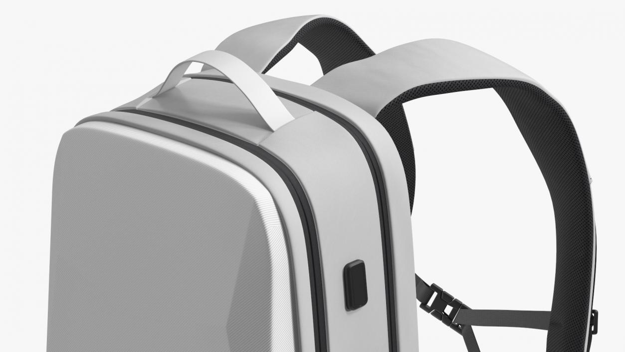 Anti-theft Laptop Backpack Grey on Mannequin 3D model