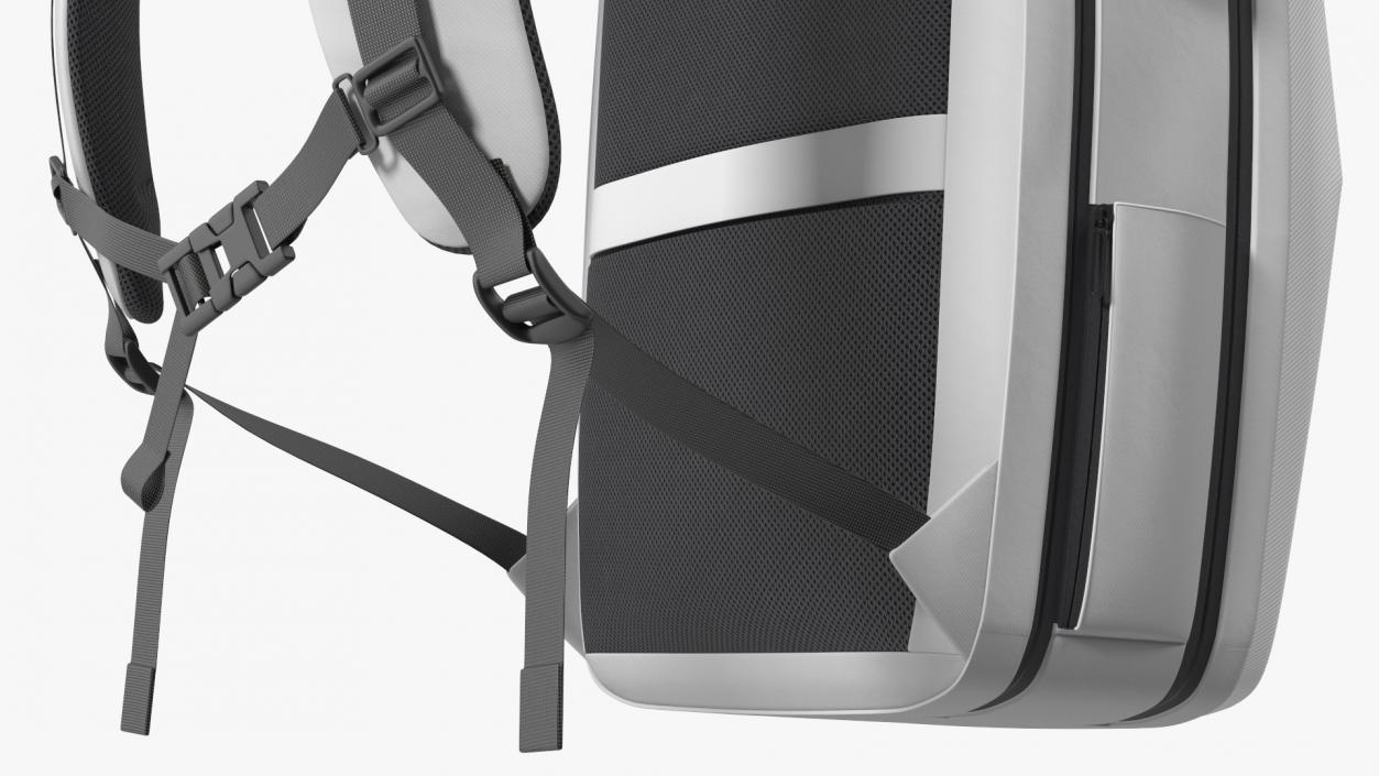 Anti-theft Laptop Backpack Grey on Mannequin 3D model