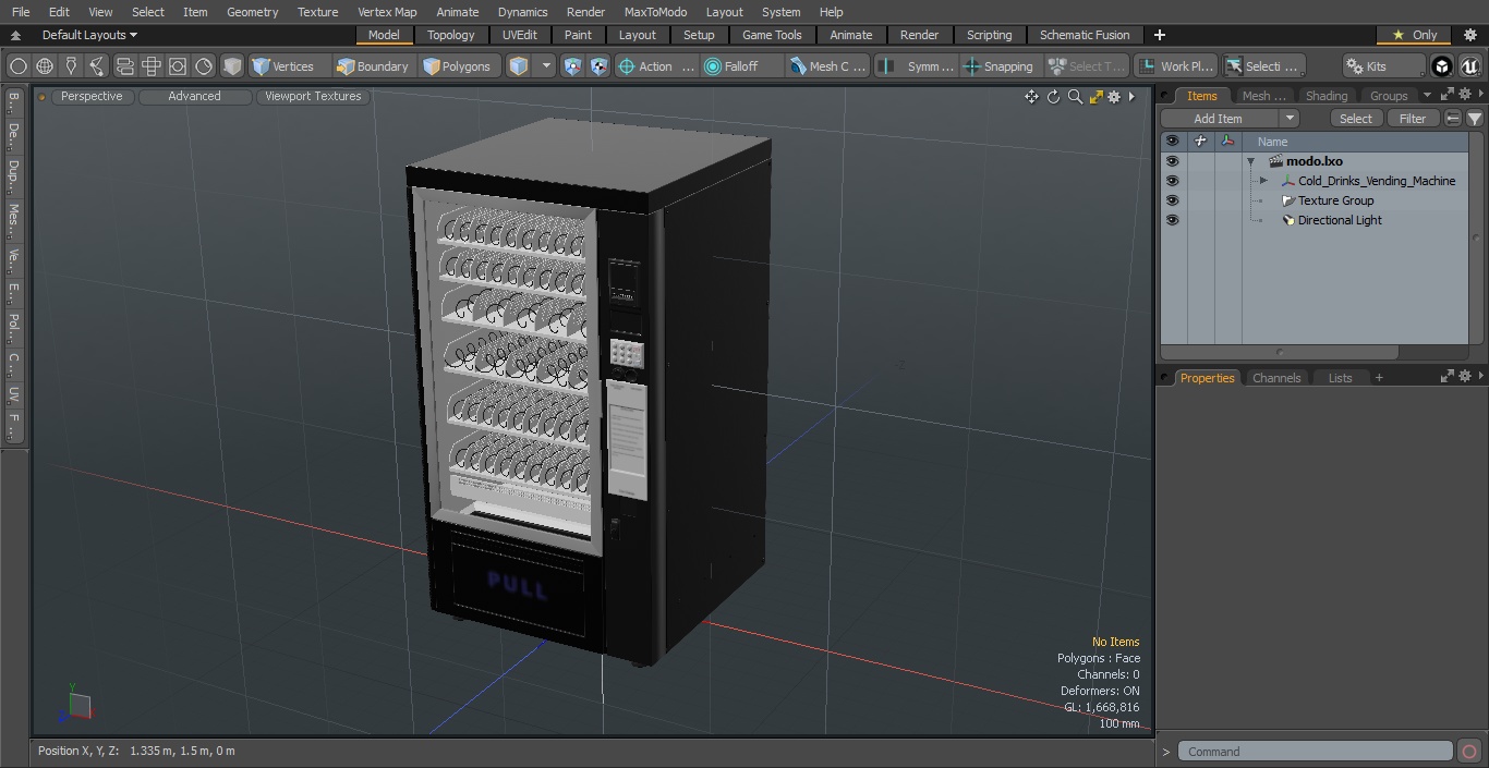 Cold Drinks Vending Machine 3D