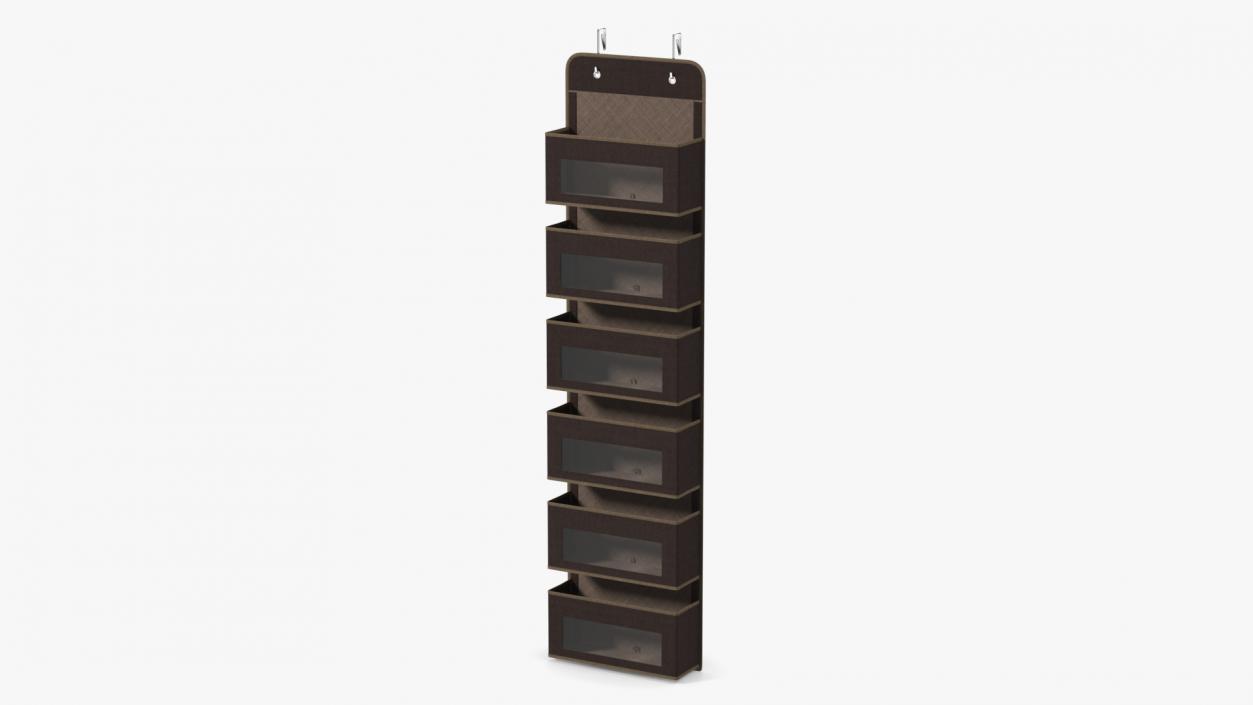 3D Wall Hanging Organizer with Pockets Brown