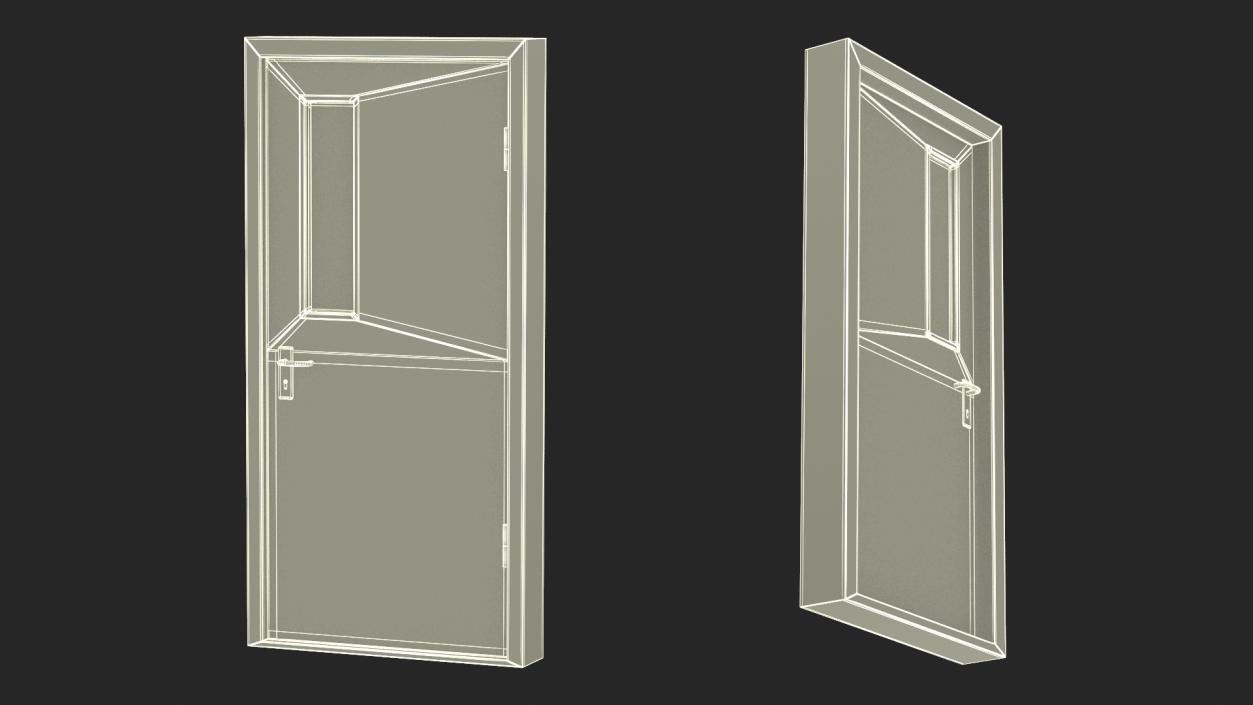 3D model Steel Personnel Door