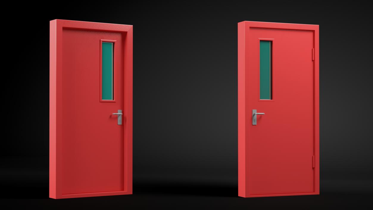 3D model Steel Personnel Door