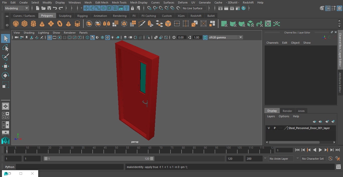 3D model Steel Personnel Door