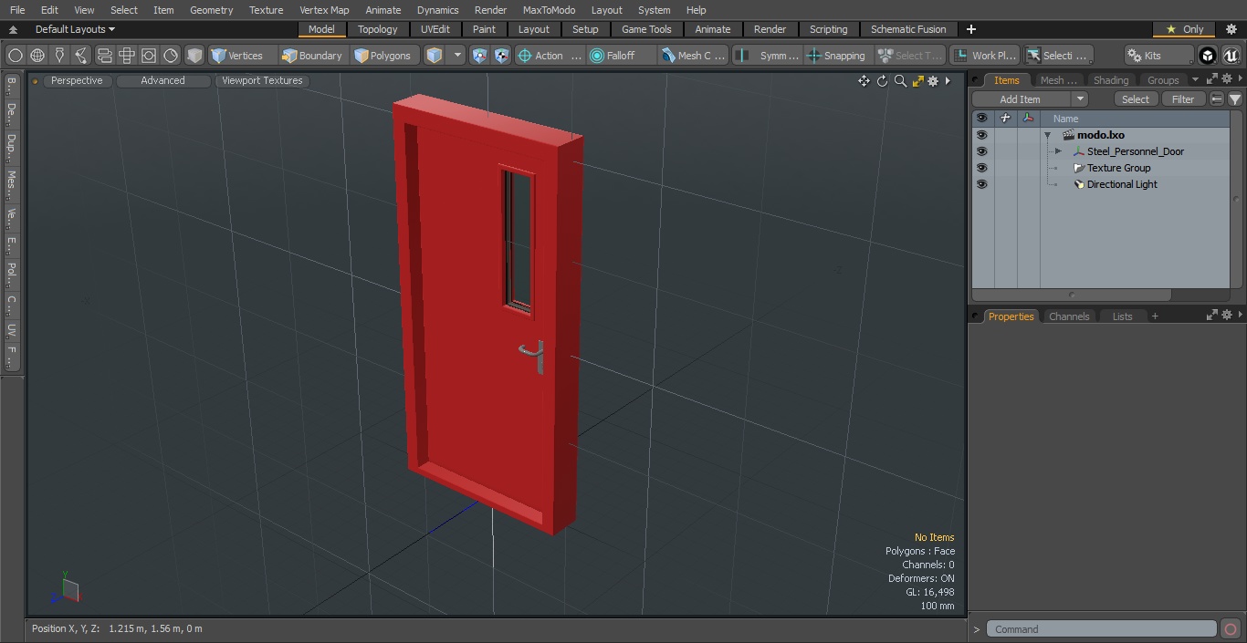 3D model Steel Personnel Door