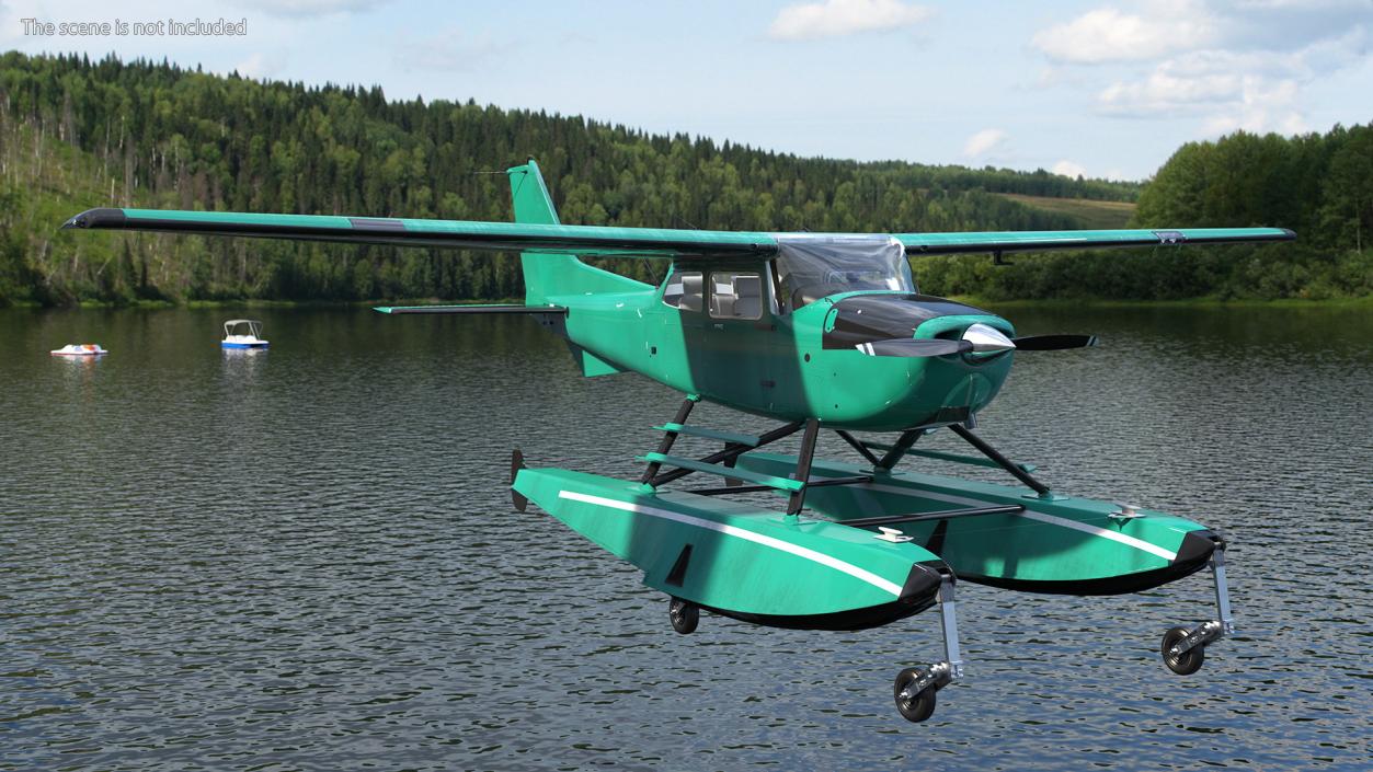 3D Four Seat Seaplane model