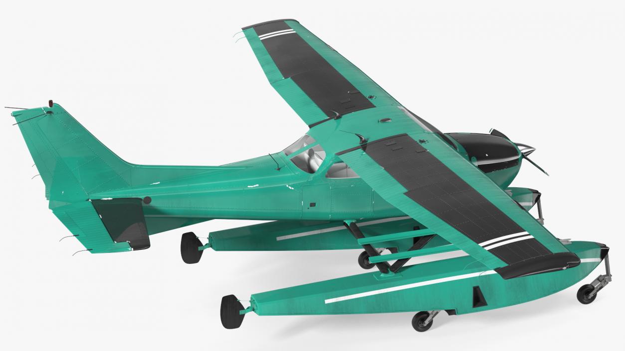 3D Four Seat Seaplane model