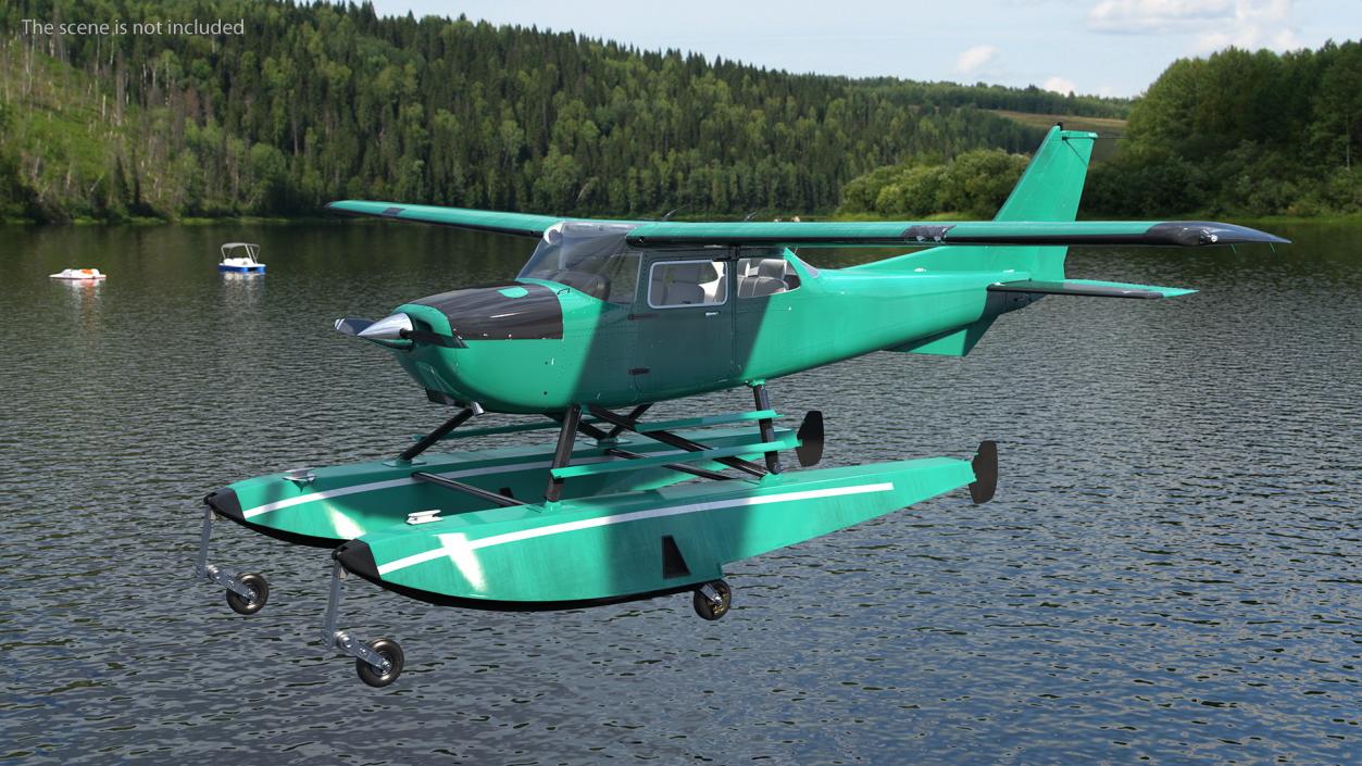 3D Four Seat Seaplane model