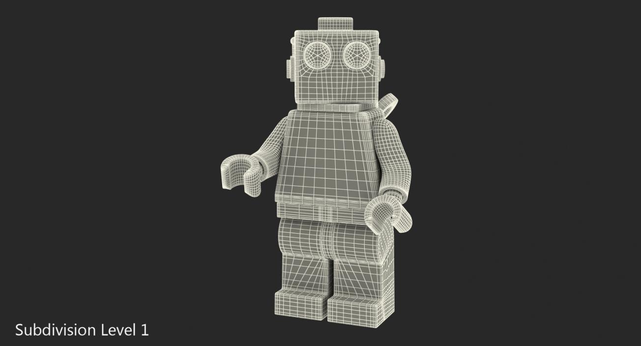 3D Lego Lady Robot Minifigure