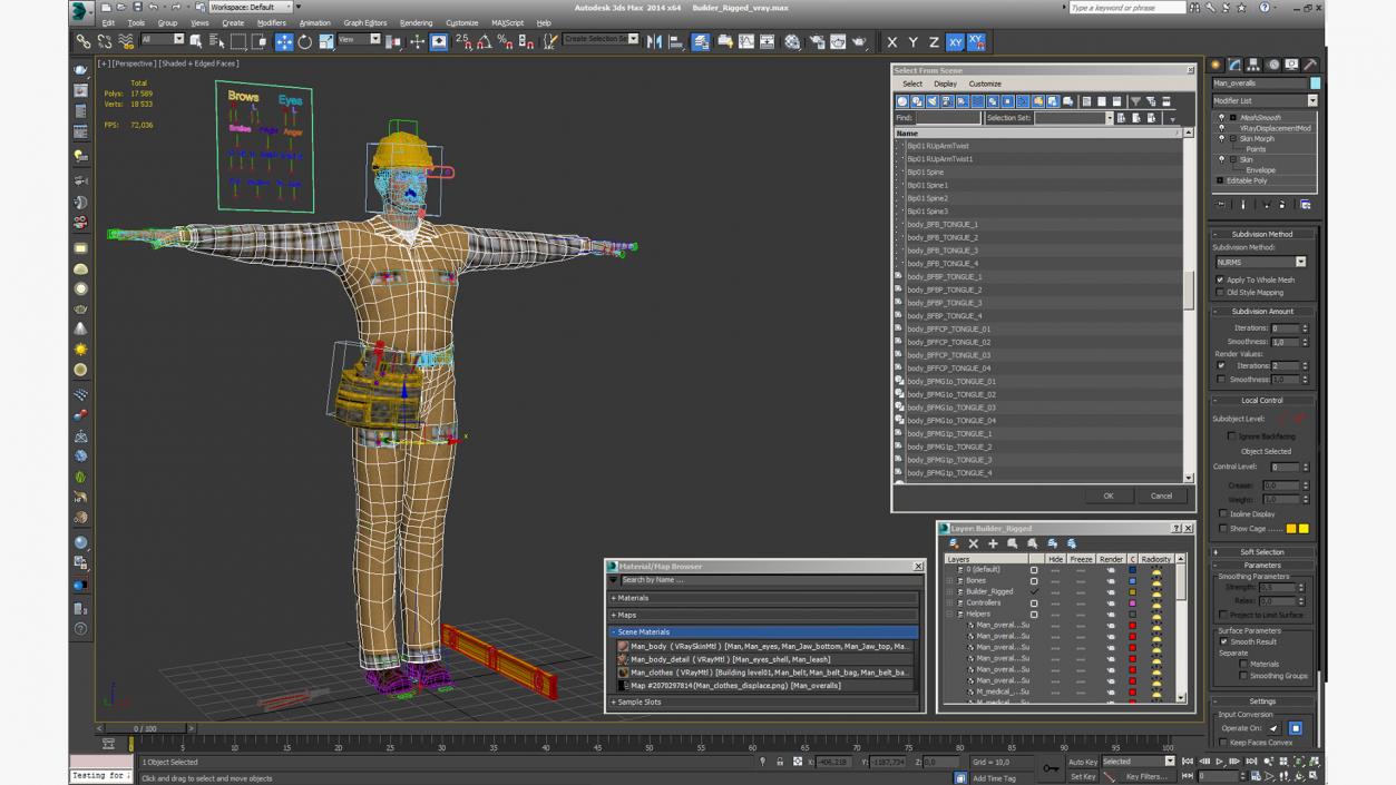 Builder Rigged 3D model