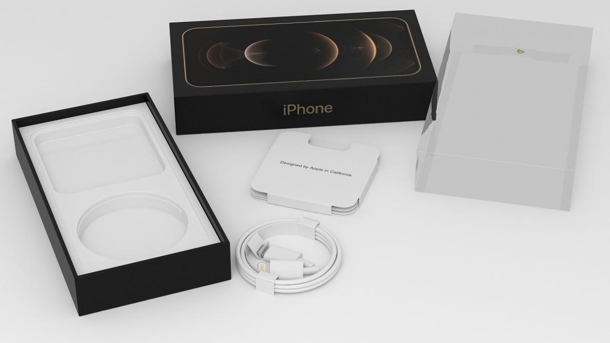 iPhone 12 Pro Box Gold 3D