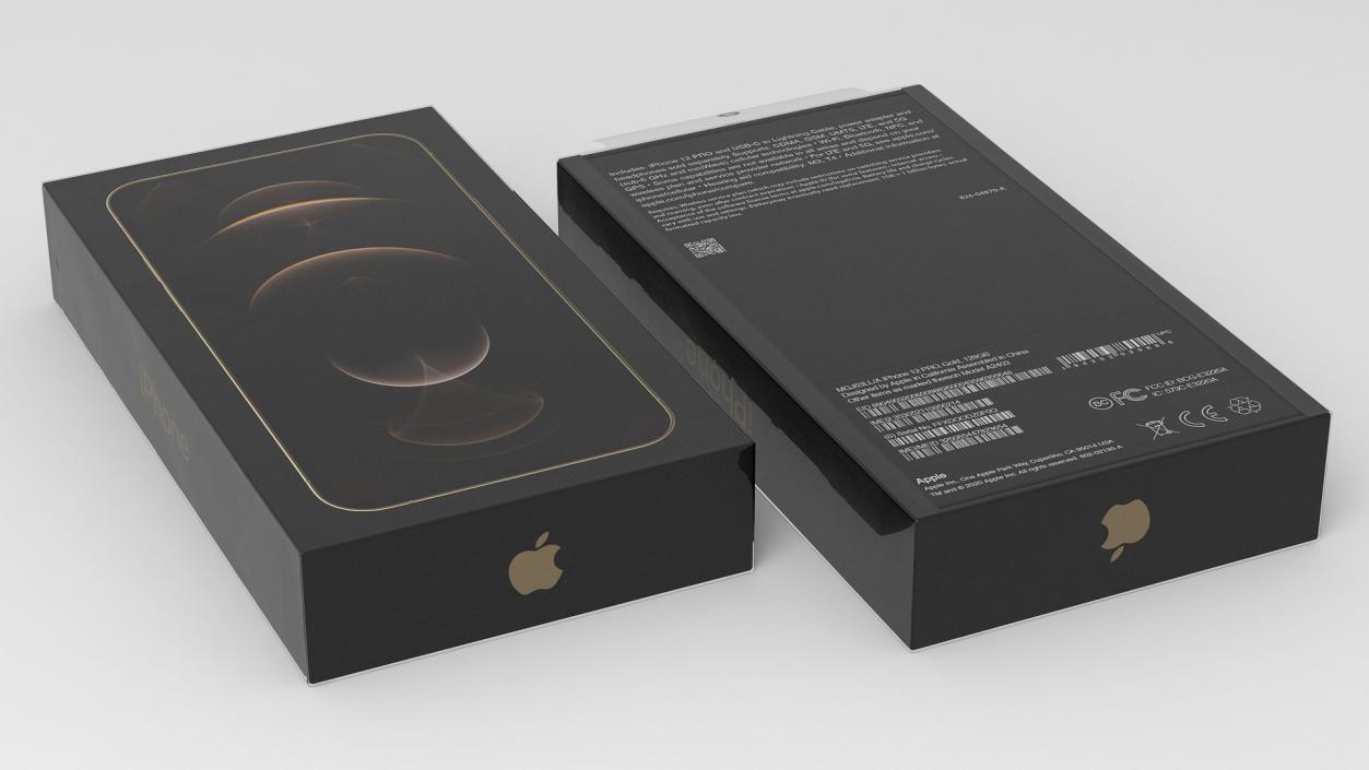 iPhone 12 Pro Box Gold 3D