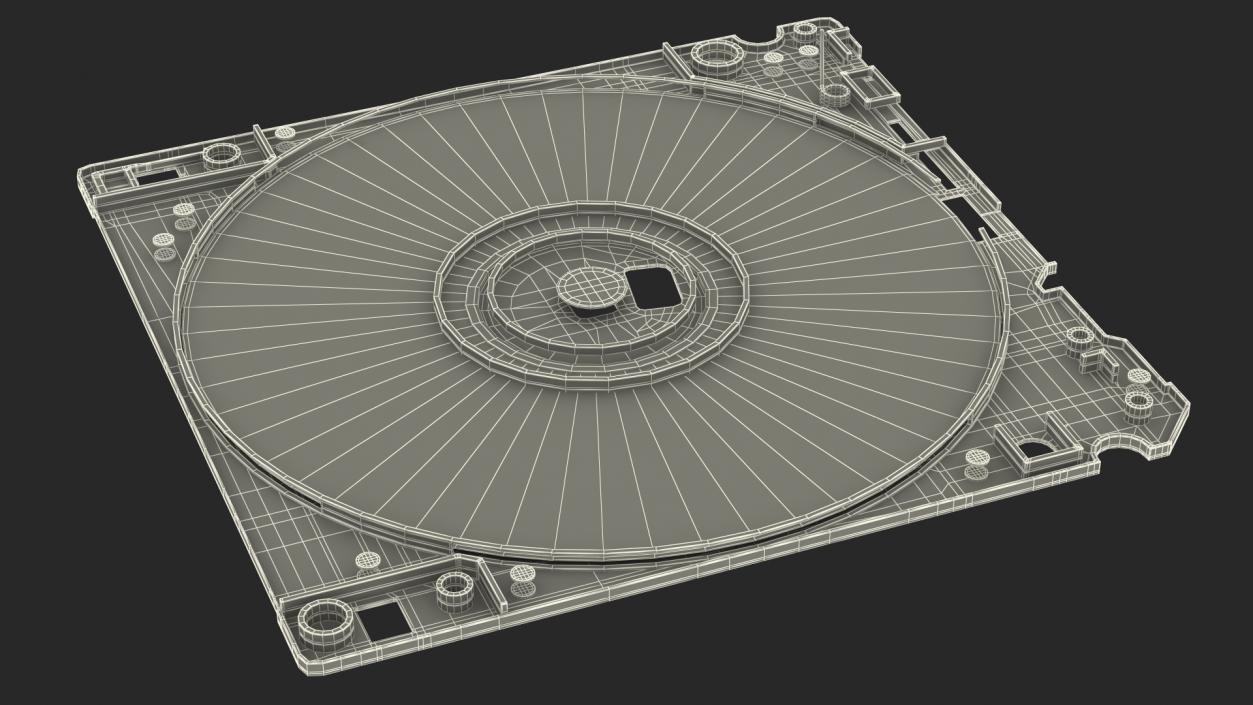 3D Floppy Disk 3 and a Half Inch Red model