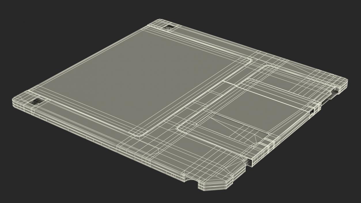 3D Floppy Disk 3 and a Half Inch Red model